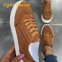2021 spring fashion popular womens shoes plus size breathable lace up flat shoes womens casual shallow mouth womens sneakers
