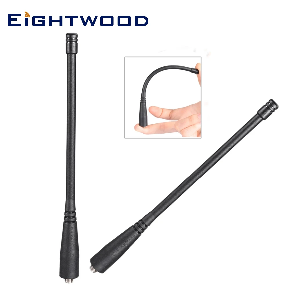 

Eightwood 2pcs Flexible Ham Radio UHF/VHF Antenna Dual Band SMA Female Aerial for Quansheng TG-UV2 Wouxun KG-UVD1P