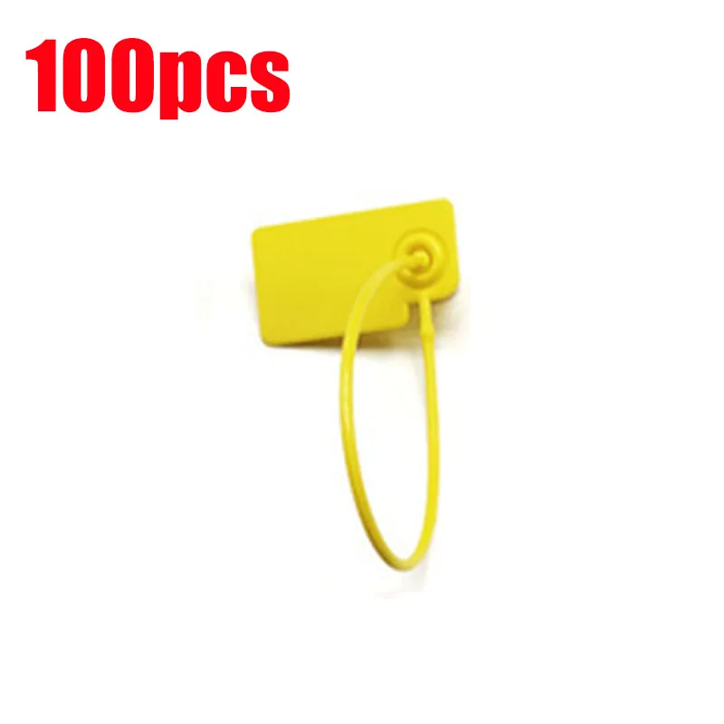 100 шт пластиковые бирки безопасности пронумерованные стяжки анти вскрытия