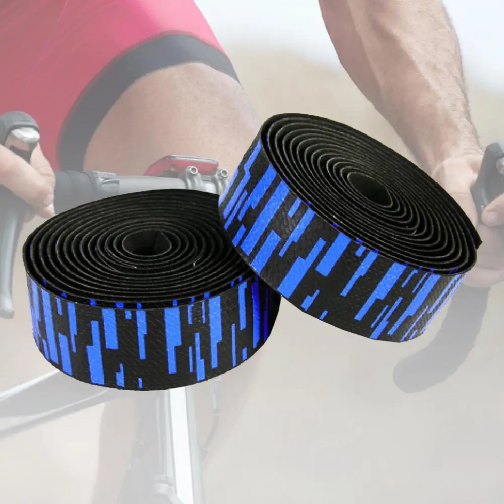 

Mountain Bicycle Handlebar Tape 2Pcs Non-Slip Faux Leather EVA Road Bicycle Handlebar Straps Riding Supplies Bicycle Accessories