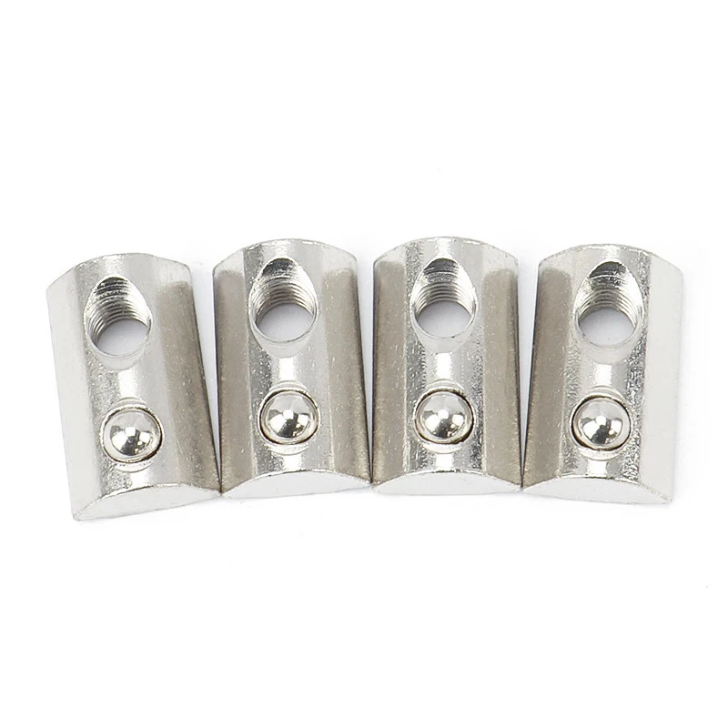 Полукруглая эластичная пружинная гайка шариковая для алюминиевого профиля 4040