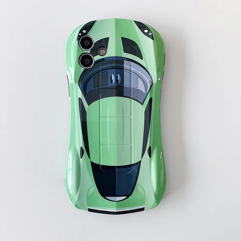 

Solid Color Sports Car Style Phone Case for iPhone 12 11 Pro XS Max XR X 7 7PLUS Shockproof Protective Cover