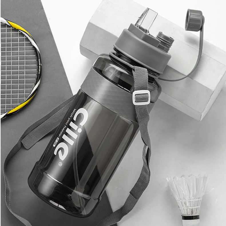 Бренд 1000 мл BPA бесплатно Спортивная бутылка для питьевой воды с соломой 1L 2L 3L