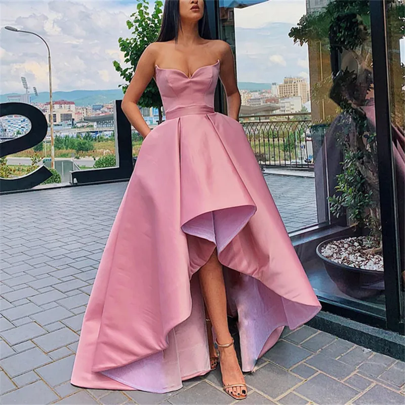 Photo Color Атласное платье для выпускного вечера длинное платье с шлейфом Vestidos De Gala платье на бретельках для выпускного вечера - Цвет: Photo Color