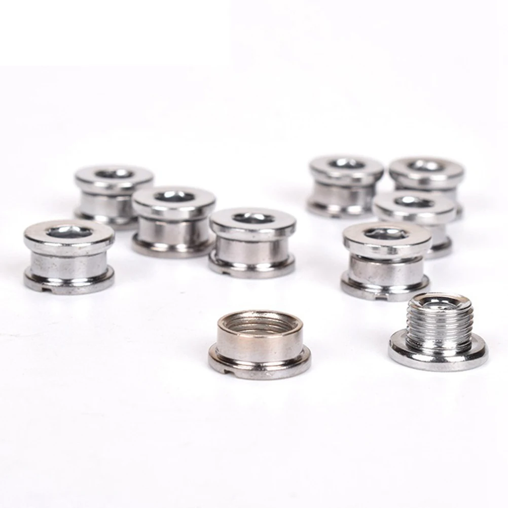 10 Sets Crank Bolts Bike Chainwheel Screws Chainring Crankset and Nuts for Accessory | Спорт и развлечения