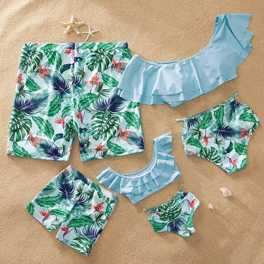 Женский купальник бикини с цветочным рисунком купальный костюм из двух