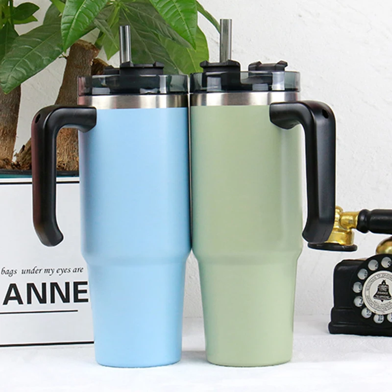 

Вакуумная фляжка из нержавеющей стали 304 с ручкой, чашка для льда и тирана, автомобильная двухслойная Автомобильная чашка, кофейная чашка, ч...