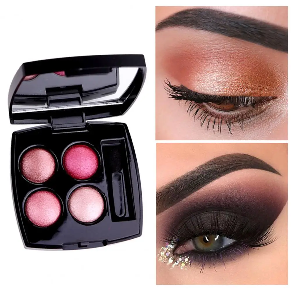 Профессиональная Красивая перламутровая палитра теней для век 4 цветов девушек |