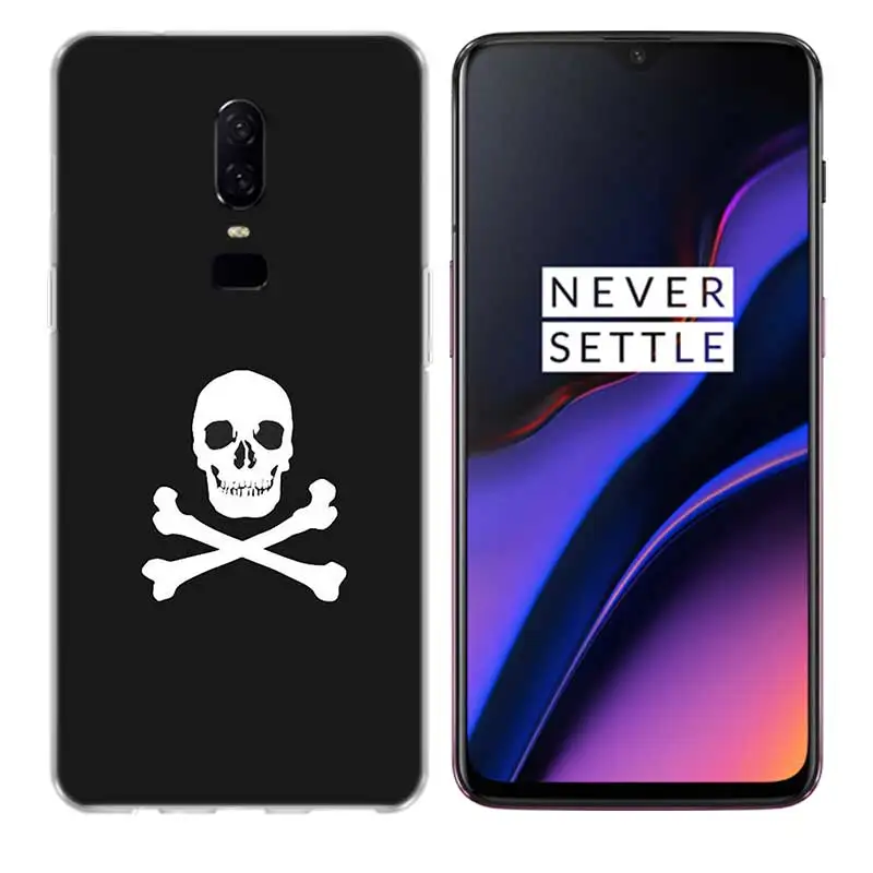 Pirates Skull Luxury Soft TPU Silicone Phone Back Case For OnePlus One Plus 7 Pro 5 5T 6T 6 Fundas Printed Cover Coque |