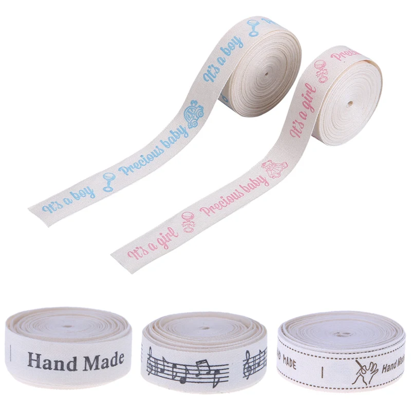 

5 Yard Baby Shower It's A Boy/Girl Satin Ribbon Gender Reveal Packing Tape Gift Belt Bow & Sewing Accessories Wrapping Decor