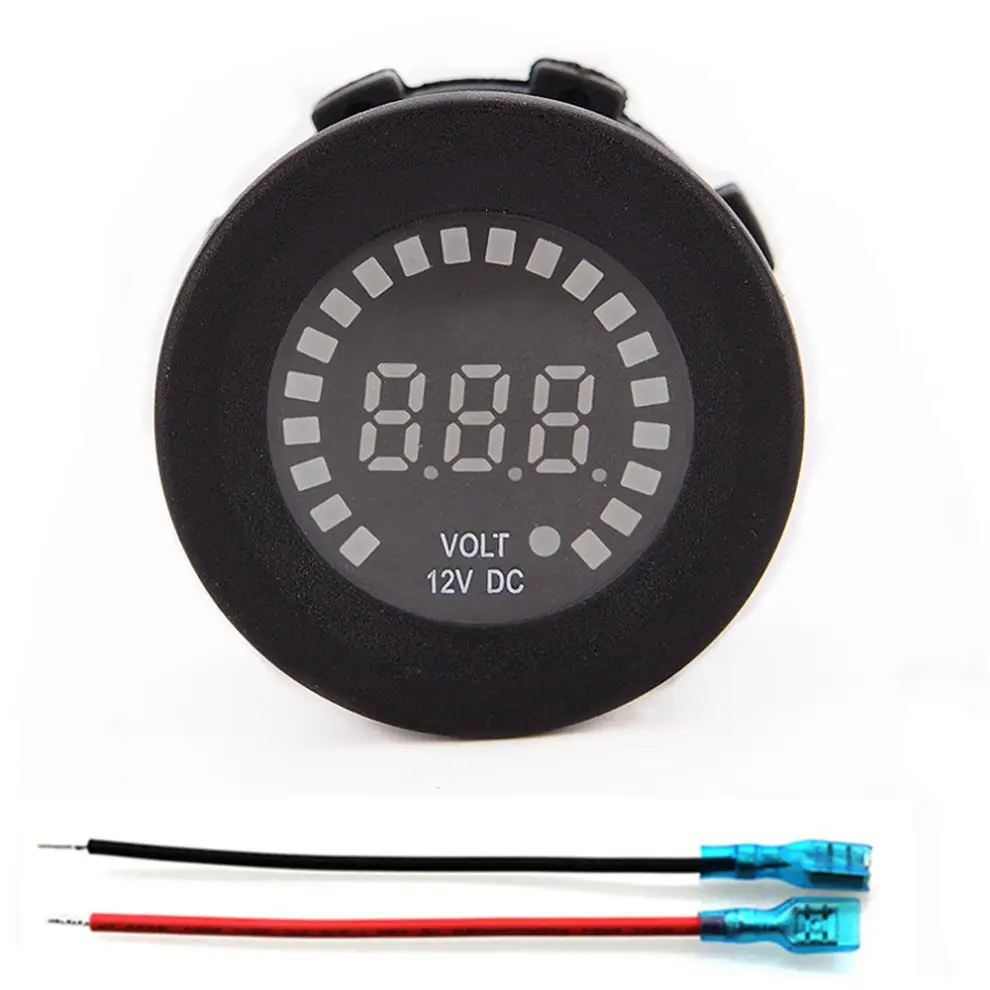 12 В Универсальный светодиодный цифровой вольтметр для автомобиля розетка