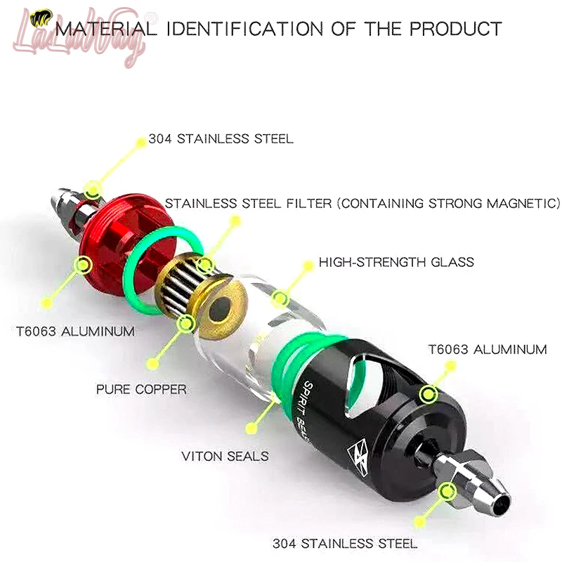 Универсальные Металлические топливные фильтры 1/4 дюйма с сильным магнитом для
