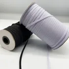 Новинка, 5 ярдов, 3-12 мм, высокоэластичные ленты, катушка, швейная лента, Плоский эластичный шнур, белый и черный, сделай сам, материалы для рукоделия