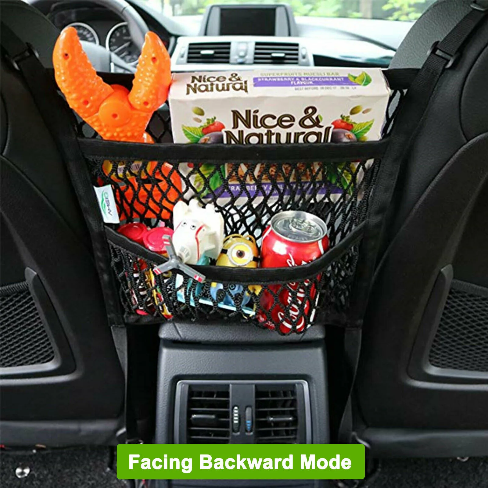

Luggage Car 30 X 25 Cm Cargo Net Between Car Seat With 4 Plastic Hooks