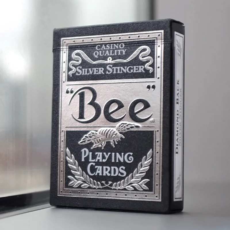 Bee SILVER STINGER игральные карты Волшебная категория для покера профессиональной