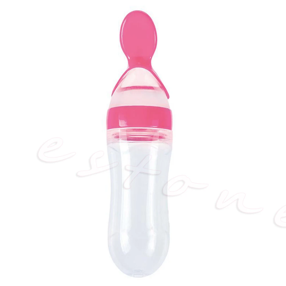 

Baby Infant Silica Gel Feeding Bottle Spoon Food Supplement Rice Cereal Bottle New Dropship