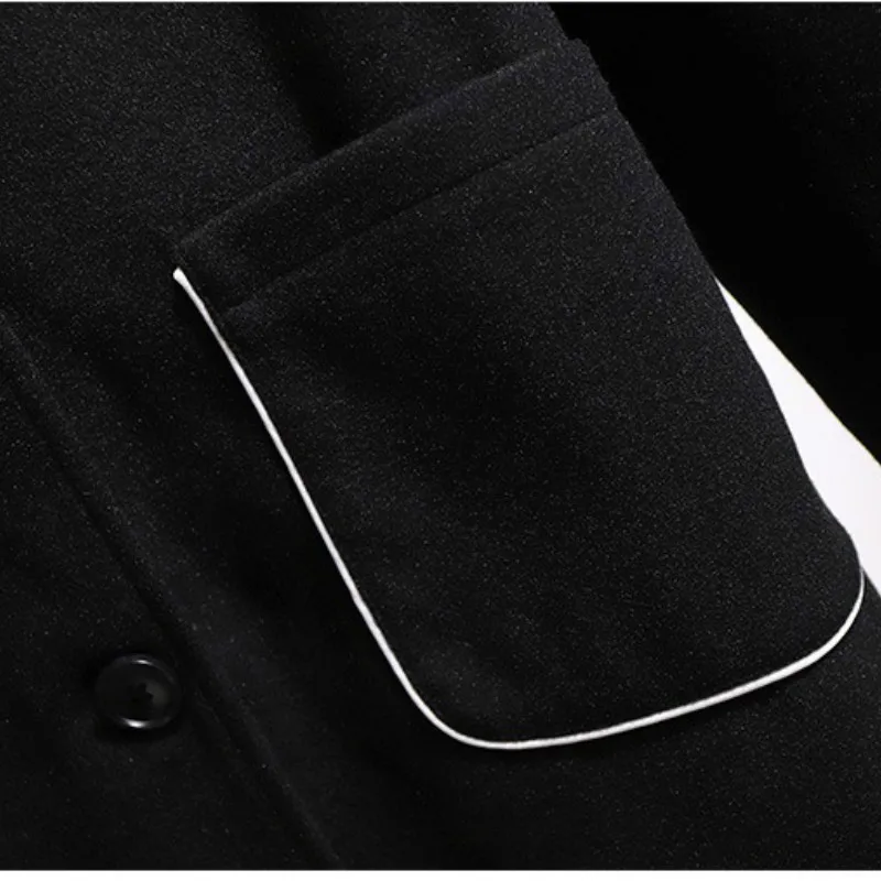 

Autumn and winter new style 200 catties Korean double-sided woolen coat women thick woolen coat plus size women's fat sister mm