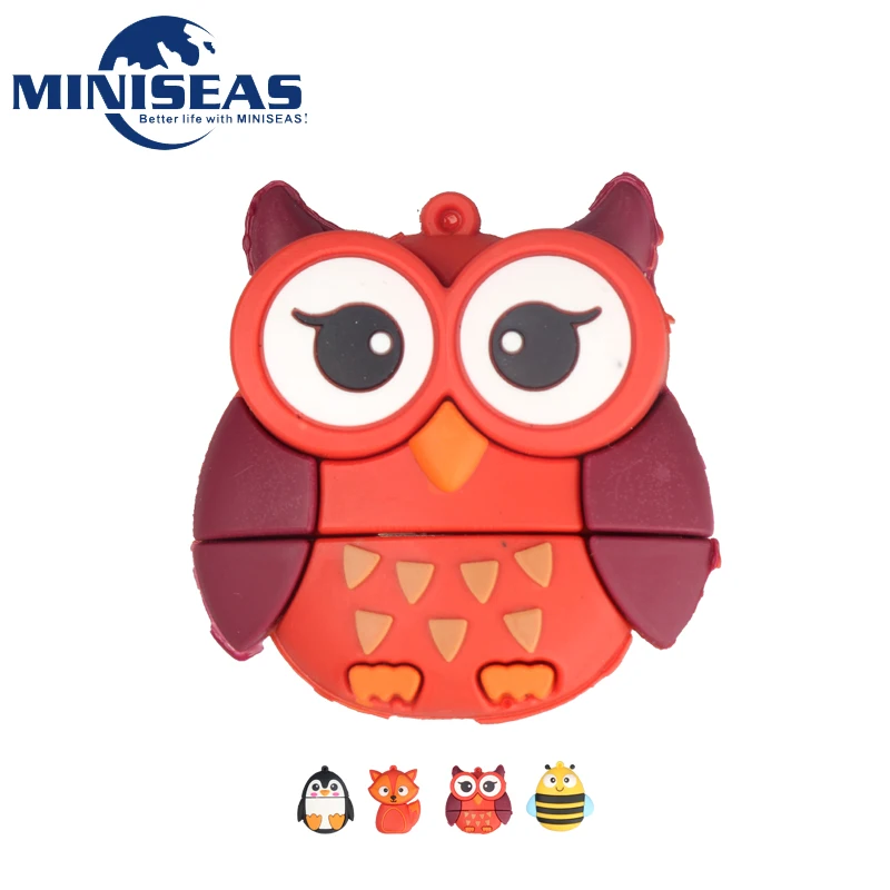 Usb флеш-накопитель Miniseas Сова пчела Пингвин лиса 64 МБ 512 32 Гб карта памяти флешка 2 0