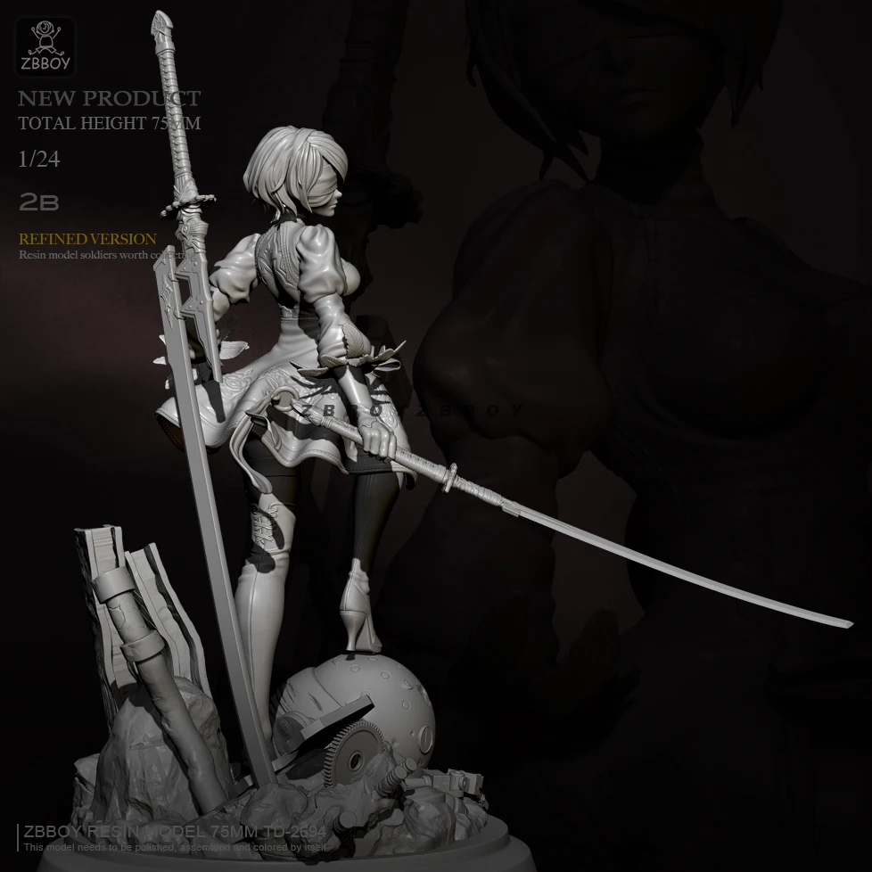 

H75mm 1/24 Resin model kits figure beauty self-assembled TD-2694