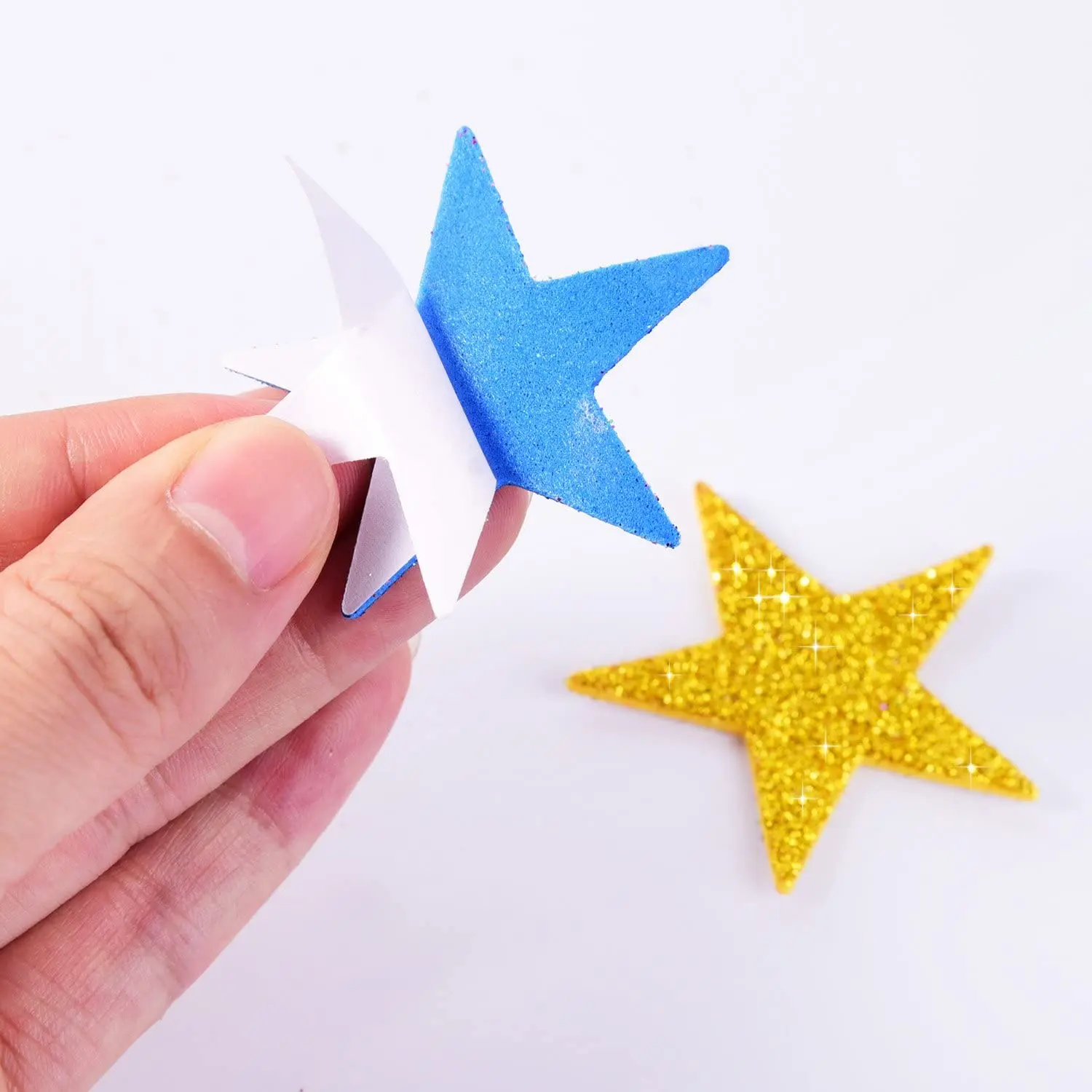 Pegatinas de goma EVA autoadhesivas con purpurina para ni&ntilde;os, decoraci&oacute;n para fiesta de graduaci&oacute;n, cumplea&ntilde;os, juguetes educativos DIY, 45 Uds.-4
