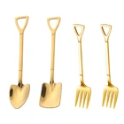 4 шт., ложка-вилка для мороженого