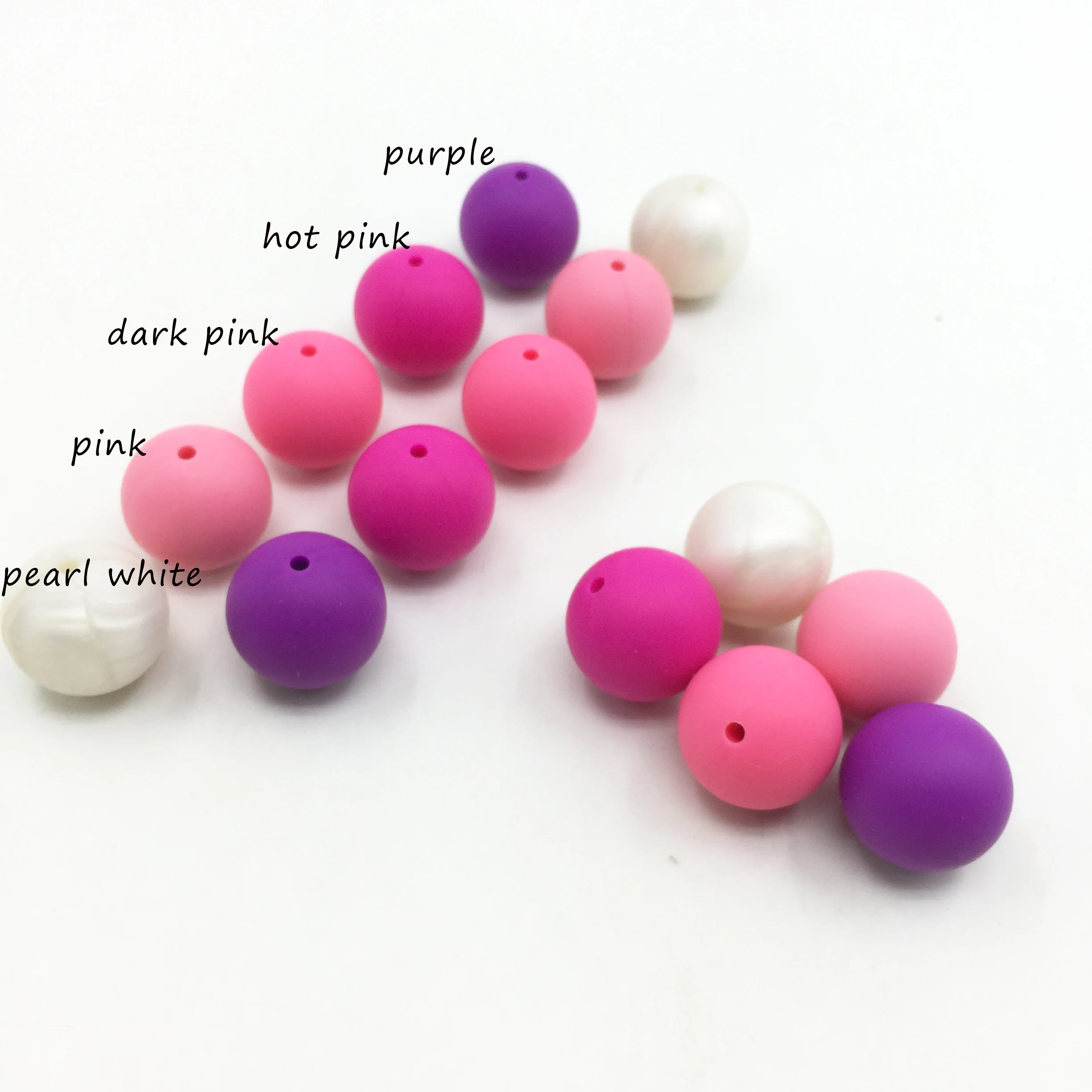 

Silicone Teether 12mm 100pcs Silicone loose Beads DIY Bead 15mm Teething Nursing Necklace Food Grade Silicone 10mm round Beads