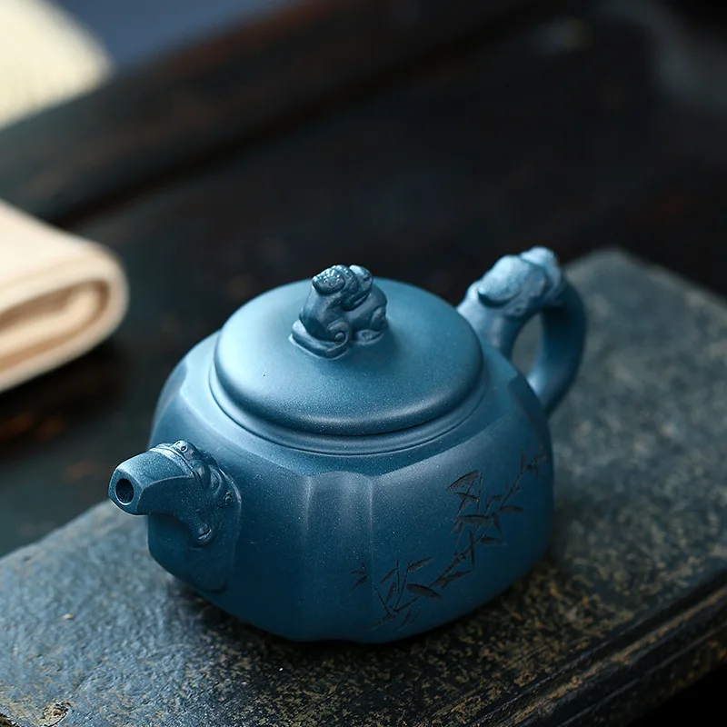 Чайник Zisha pot Infusers Свободный чай Изысканный резной цветок полностью ручной работы
