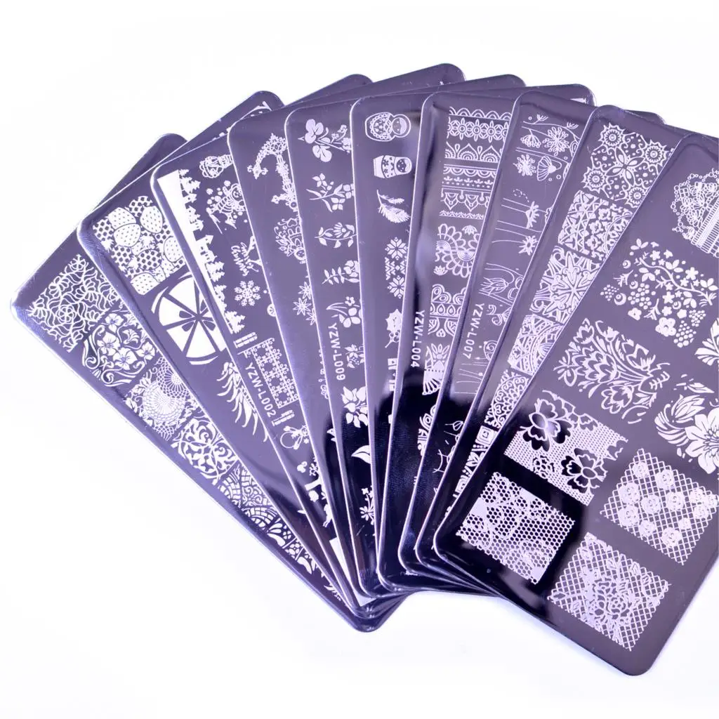 1 шт. стальная пластина для стемпинга ногтей бабочка цветок лист ювелирные