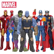 Экшен-фигурки Hasbro, игрушки Marvel, фигурки супергероев из фильма «Мстители: Финал» — Тор, Капитан Америка, Танос, Росомаха, Человек-паук, Железный человек, размер 30 см