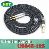 ln007421 16 core 7n occ black braided earphone cable for focal clear elear elex elegia stellia 3 5mm pin headphone