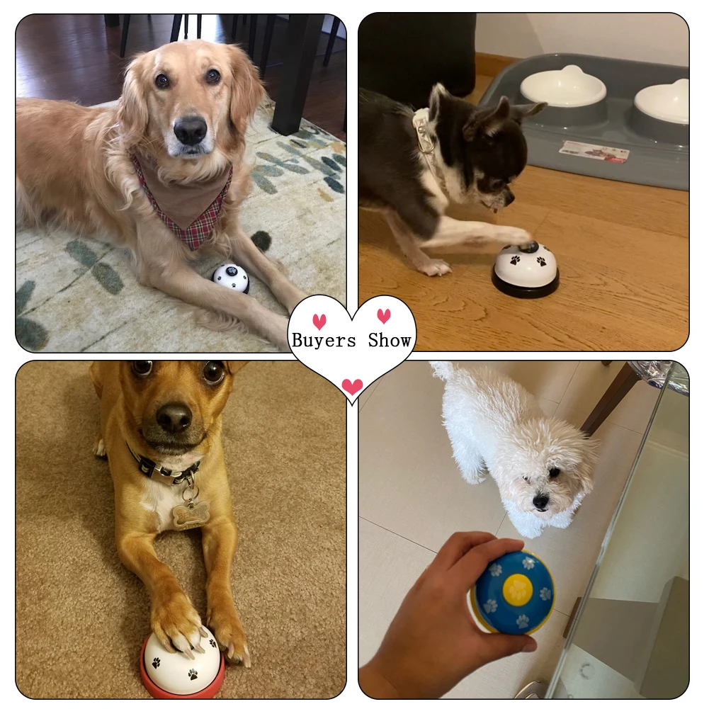 

Kevnicely Pets Training Bell Dog Toys High Quality Metal Feeding Bells Pet Interactive Training Supplies For Small Dogs CatsY089