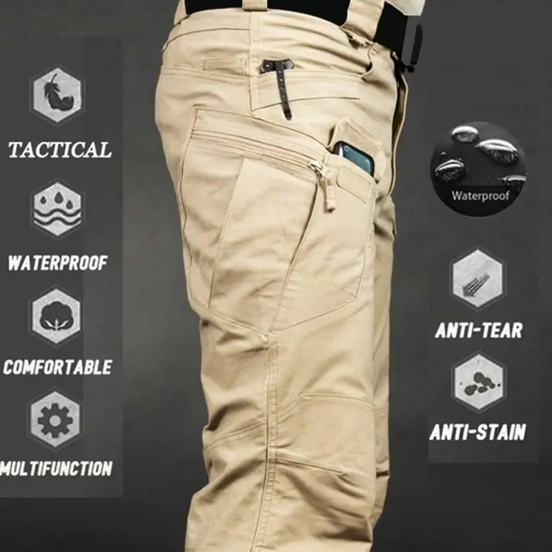 Men's Pants Military Fans Tactical IX7 Men's Pants Multi-pocket Cargo Pants Four Seasons Mens Clothing