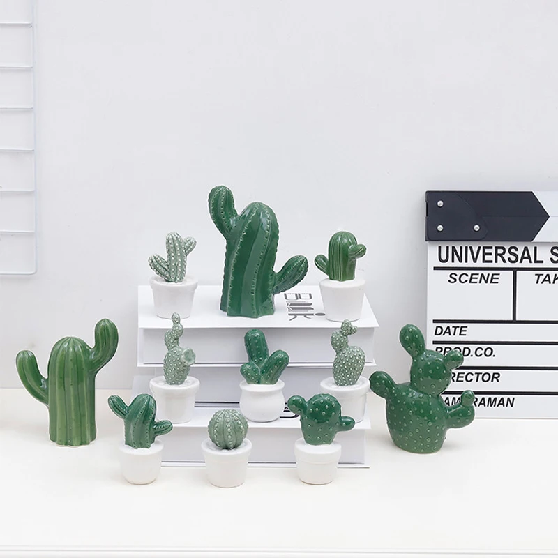 Керамический кактус суккулент миниатюрный миниатюрные кактусы растения