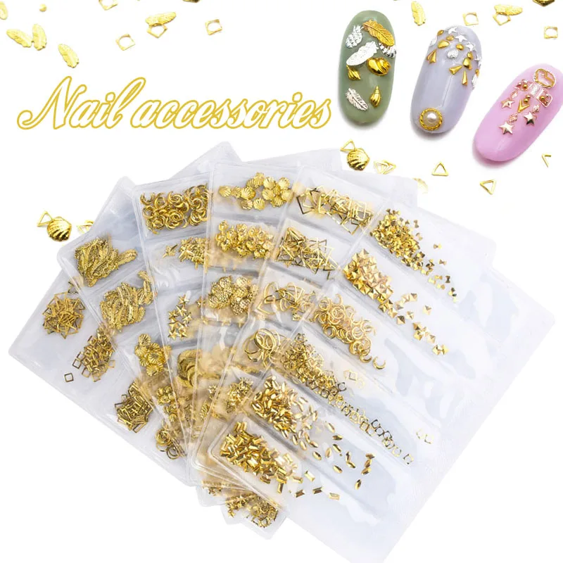 

Nail Art Metal Rivets Hollow Nail Art Studs 3D Nail Sticker Nail Tip Decor Tool for DIY Manicure Nail accessories