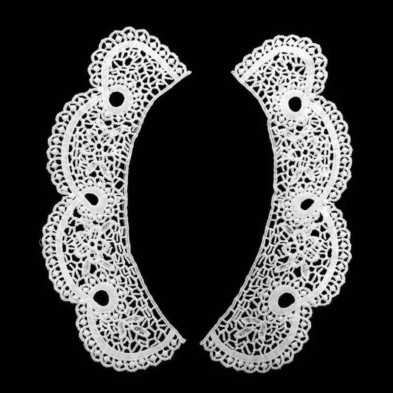 Лидер продаж белый кружевной воротник из гипюровой цветочной ткани для