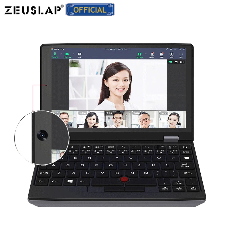 ZEUSLAP 7 Inch Pocket Laptop Micro PC 8G RAM Notebook HDMI-Compatible Touch Screen Netbook Windows 10 Pro Mini PC Computer