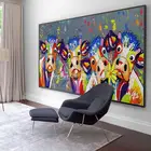 Arthyx ручная роспись, корова, животные, картина маслом на холсте, современный абатракт, бык поп-арт-стена, картина для гостиной, украшение для дома