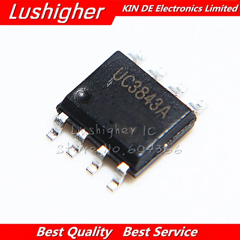 10 шт. UC3843AN SOP SOP8 UC3843 3843B UC3843A 3843A лапками углублением SOP-8 переключатель Питание контроллер