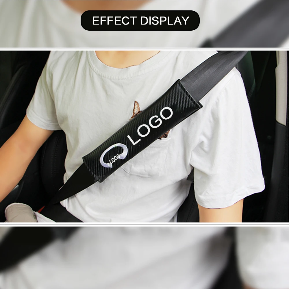

2 Pcs Car Logo Seatbelt Shoulder Pads For Infiniti FX 35 37 QX 56 70 80 Auto Emblem Seat Belt Cover Protector Strap Embroidery