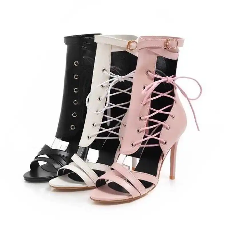 

Fashion Thin Wedding High-Heeled Woman Heels Footwear Women shoes Jelly Plus Size Sandals Boots