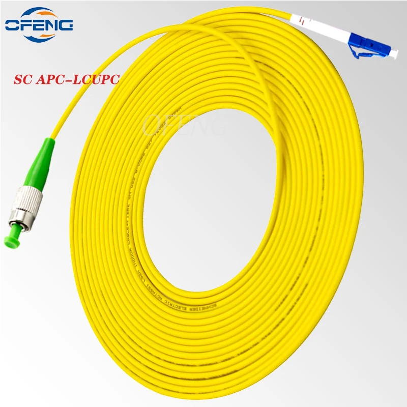 

10 шт., патч-корд FC/APC-LC/UPC SM SX 3,0 мм, однорежимный Simplex G652D, волоконно-оптический кабель