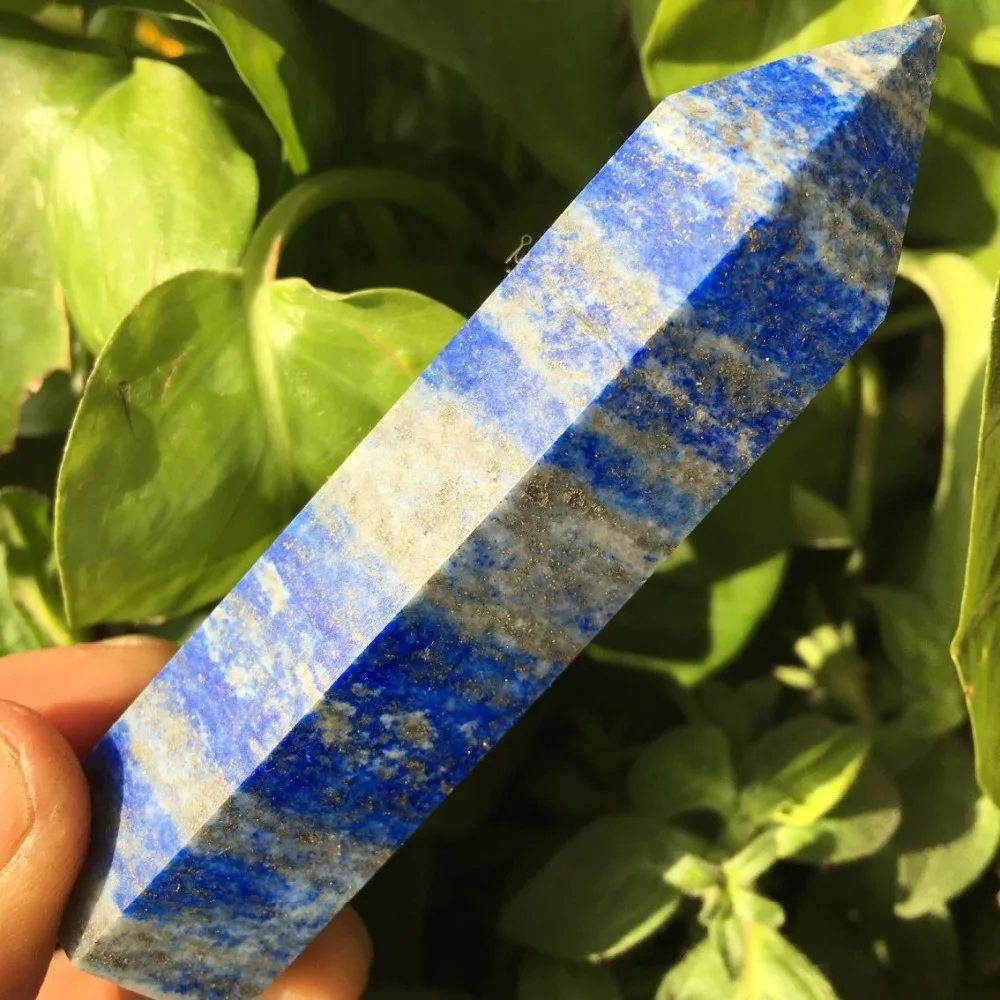 

Natuurlijke Zeldzame Lapis Lazuli Crystal Quartz Kolom Punt Reiki Healing 70-80 Mm