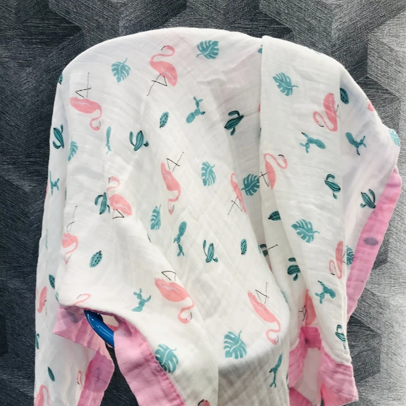 Четырехслойное 70% бамбуковое 30% хлопковое муслиновое детское одеяло для