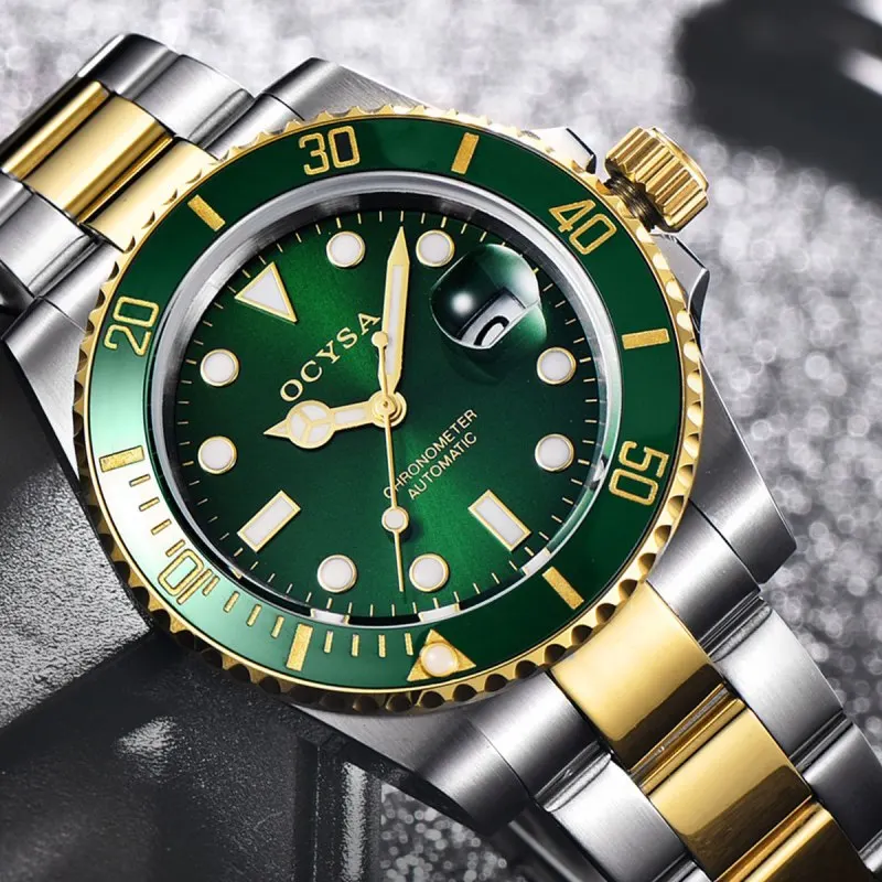 Ocysa Лидирующий бренд роскошный механический автоматический для мужчин часы