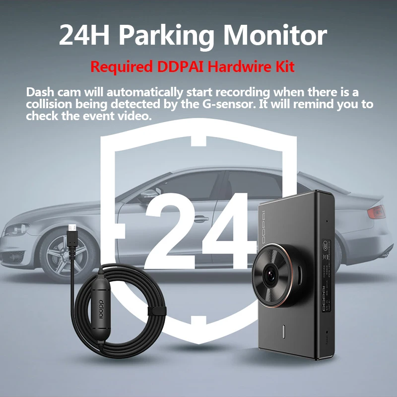 Автомобильный видеорегистратор DDPai Mola Z5 оригинальный HD ADAS экран 3 дюйма IPS