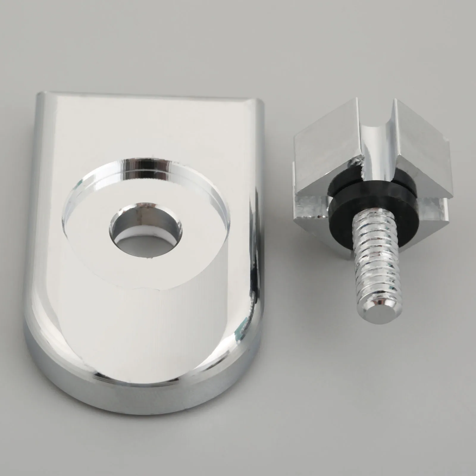 

1/4'' Motorcycle Seat Cross Screw Bolt Nuts 6mm + Tab Mount Knob Cover Kit Aluminum For Davidson 1996-2017