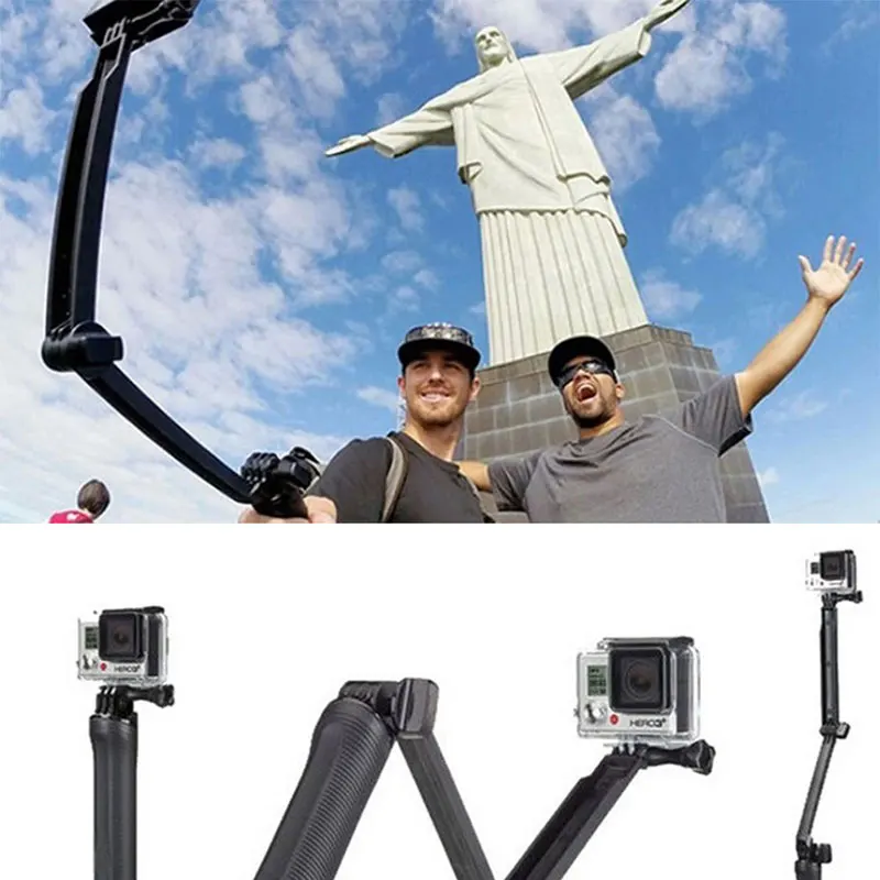 

Action 3-Way Selfie Stick Hand Grip Flexible Tripod Extension Monopod camera