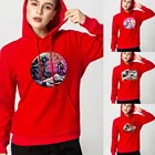 Толстовка в стиле Харадзюку, милая серия, принтованный мягкий пуловер из полиэстера и хлопка для девушек, корейский модный свитшот с капюшоном, повседневный Свитшот