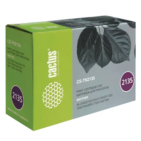 Картридж лазерный CACTUS (CS-TN2135) для BROTHER DCP-7030R/7045NR/MFC-7320R/7440NR ресурс 1500 стр. (арт. 362689) |