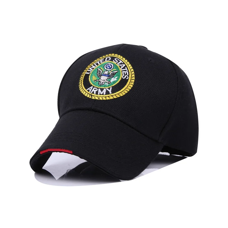 

Hot Wholesale Spring Summer Cotton Man Airborne Army Fans Faith Embroider Outing Fashion Exquisite Woman Sunshade Baseball Cap